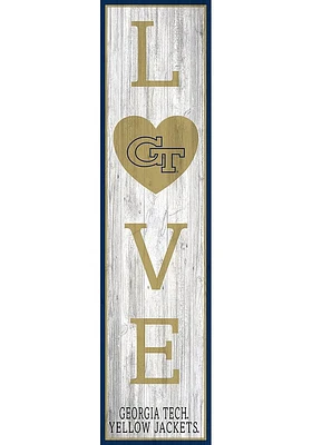 GA Tech Yellow Jackets 48 Inch Love Leaner Sign - Blue
