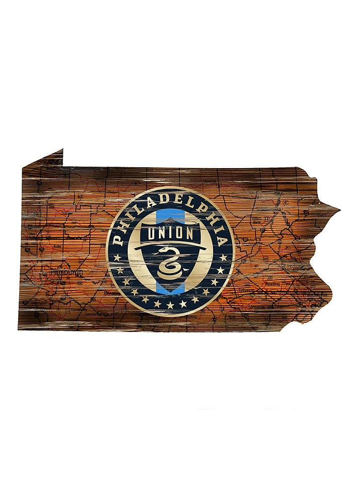 Philadelphia Union 12 Mini Roadmap State Sign Sign - Blue