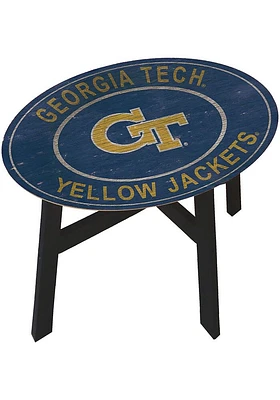 GA Tech Yellow Jackets Vintage Heritage Side Blue End Table