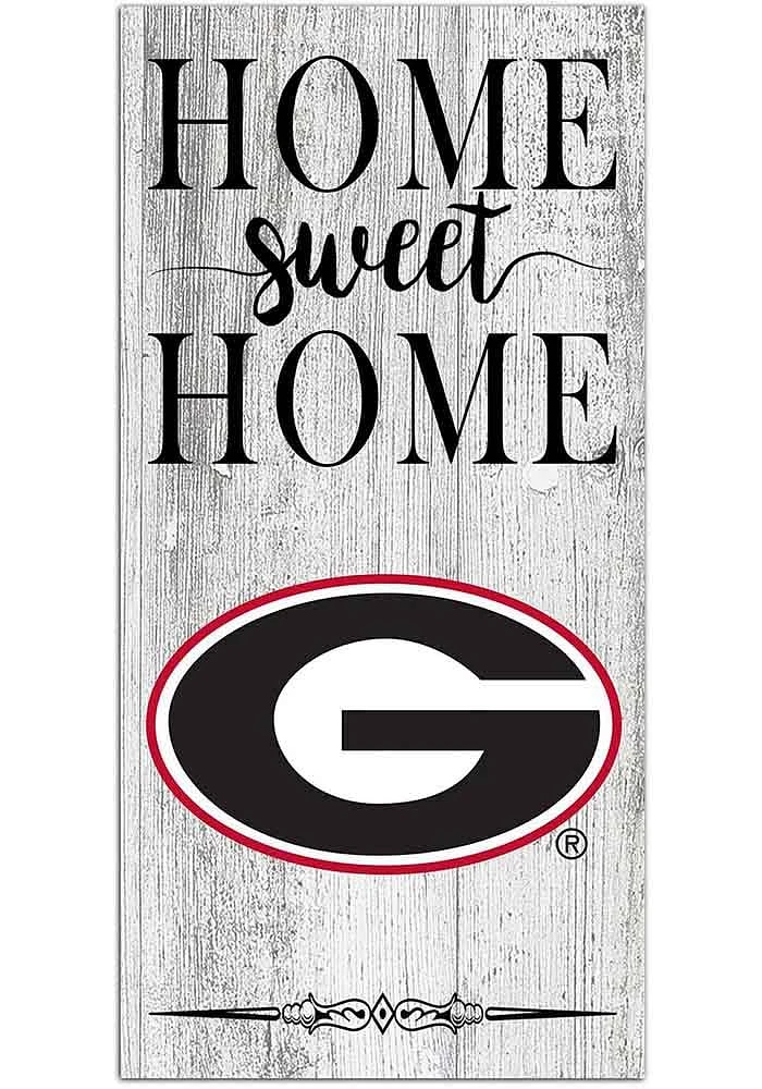 Georgia Bulldogs Home Sweet Home Whitewashed Sign - Red
