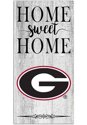 Georgia Bulldogs Home Sweet Home Whitewashed Sign - Red