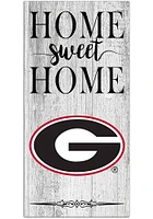 Georgia Bulldogs Home Sweet Home Whitewashed Sign - Red