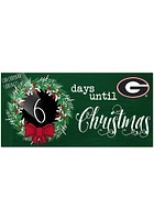 Georgia Bulldogs Chalk Christmas Countdown Sign - Red