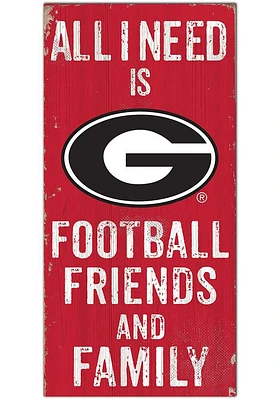 Georgia Bulldogs Football Friends and Family Sign - Red
