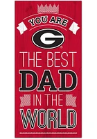 Georgia Bulldogs Best Dad in the World Sign - Red