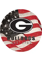 Georgia Bulldogs 24in Flag Circle Sign - Red