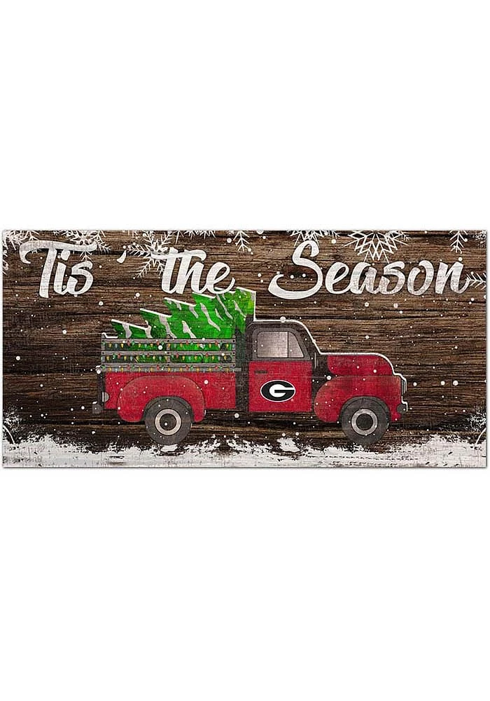 Georgia Bulldogs Tis the Season 6x12 Sign - Red
