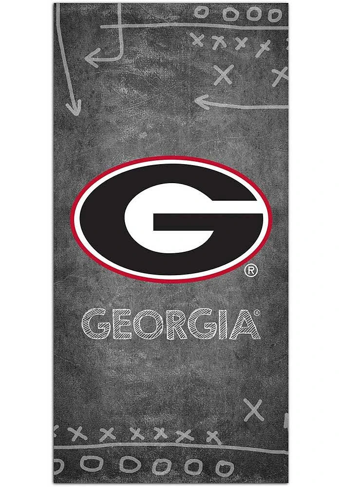 Georgia Bulldogs Chalk Playbook Sign - Red