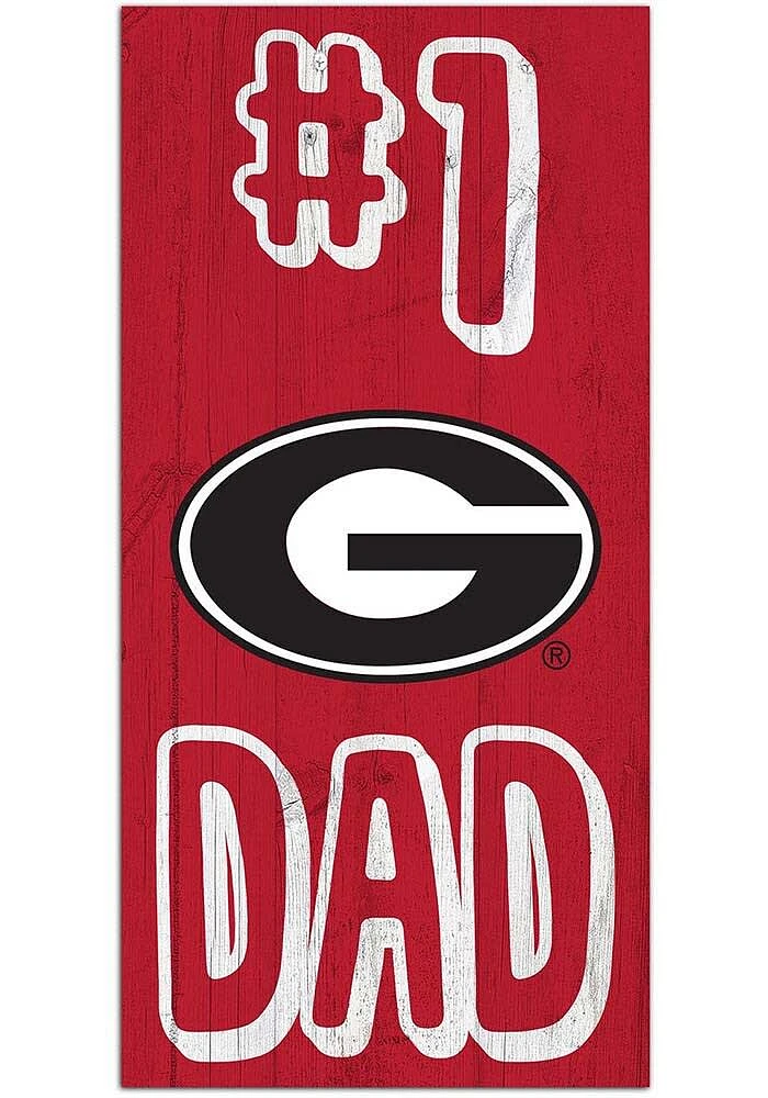 Georgia Bulldogs Number One Dad Sign - Red