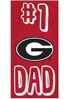 Georgia Bulldogs Number One Dad Sign - Red