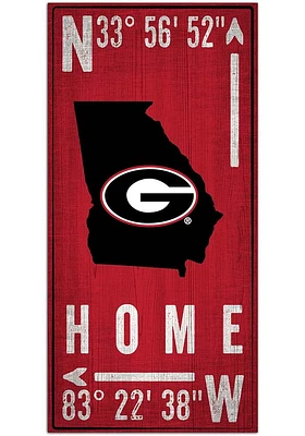 Georgia Bulldogs Coordinate Sign - Red