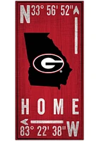 Georgia Bulldogs Coordinate Sign - Red