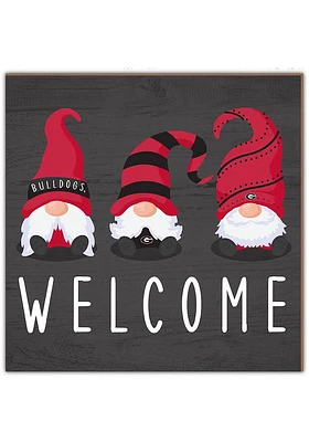 Georgia Bulldogs Welcome Gnomes Sign - Red