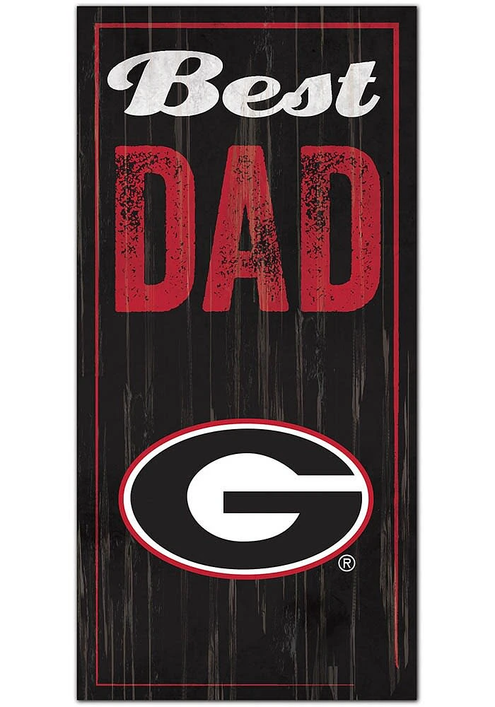 Georgia Bulldogs Best Dad Sign - Red