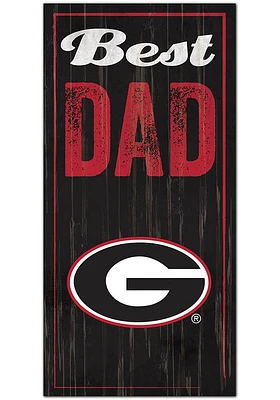 Georgia Bulldogs Best Dad Sign - Red