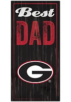 Georgia Bulldogs Best Dad Sign - Red