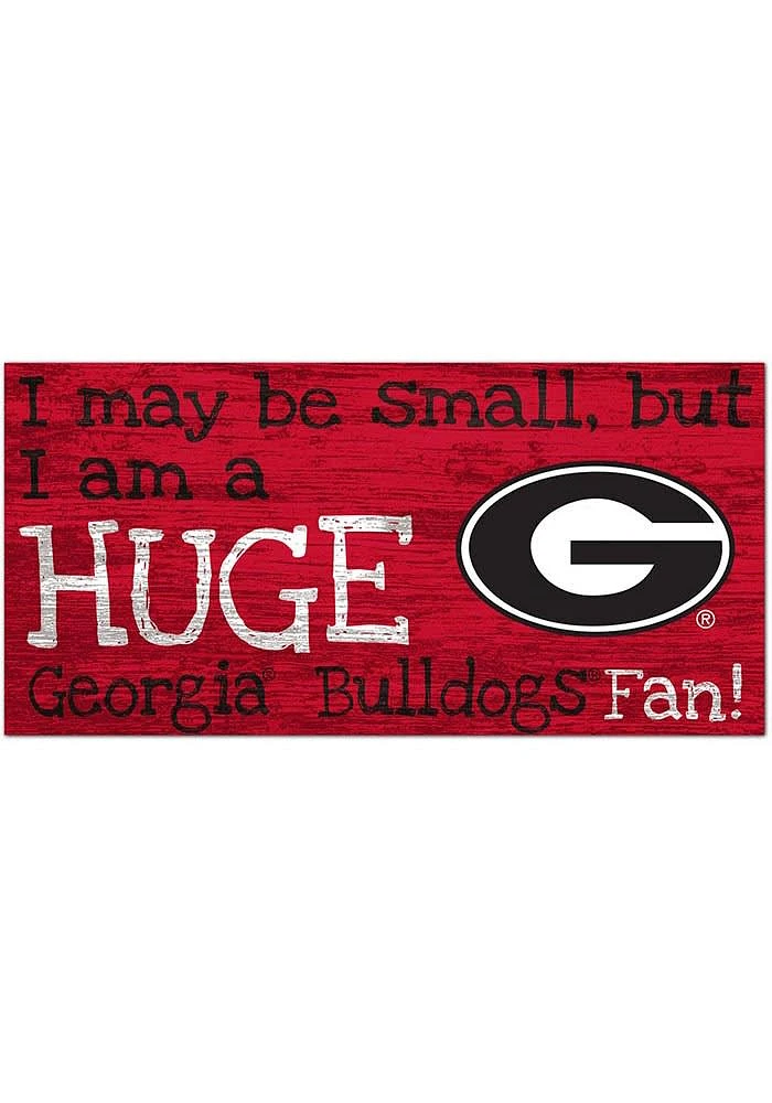 Georgia Bulldogs Huge Fan Sign - Red