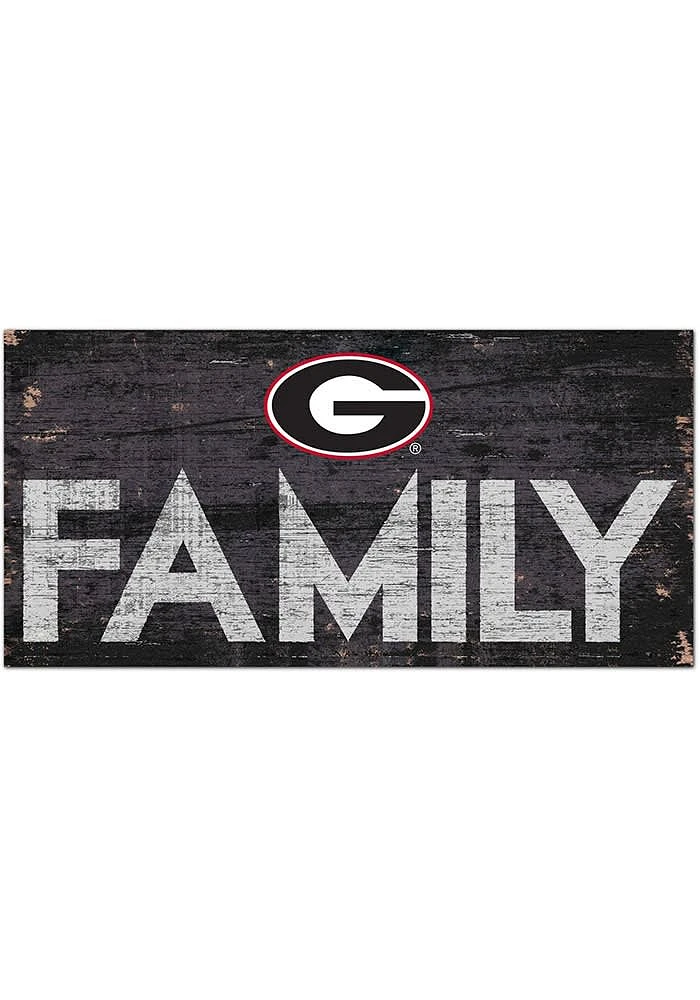 Georgia Bulldogs Family 6x12 Sign - Red