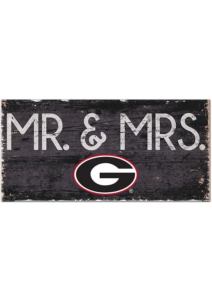 Georgia Bulldogs Mr and Mrs Sign - Red