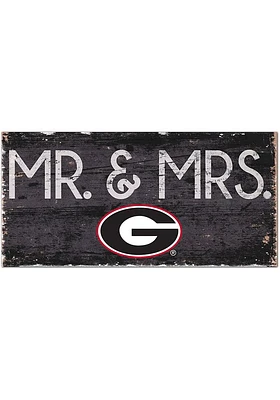 Georgia Bulldogs Mr and Mrs Sign - Red