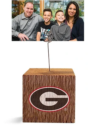 Georgia Bulldogs Block Spiral Photo Holder Red Desk Accessory