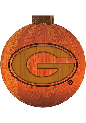 Georgia Bulldogs Halloween Pumpkin Sign - Red