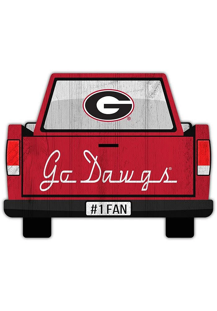 Georgia Bulldogs Truck Back Cutout Sign - Red