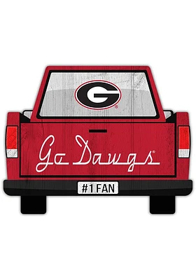 Georgia Bulldogs Truck Back Cutout Sign - Red