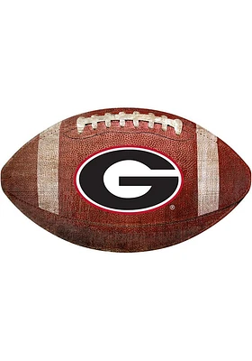 Georgia Bulldogs Baseball Shaped Sign - Red
