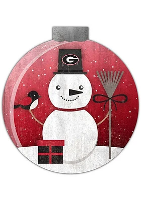 Georgia Bulldogs Snowglobe 12 Inch Sign - Red