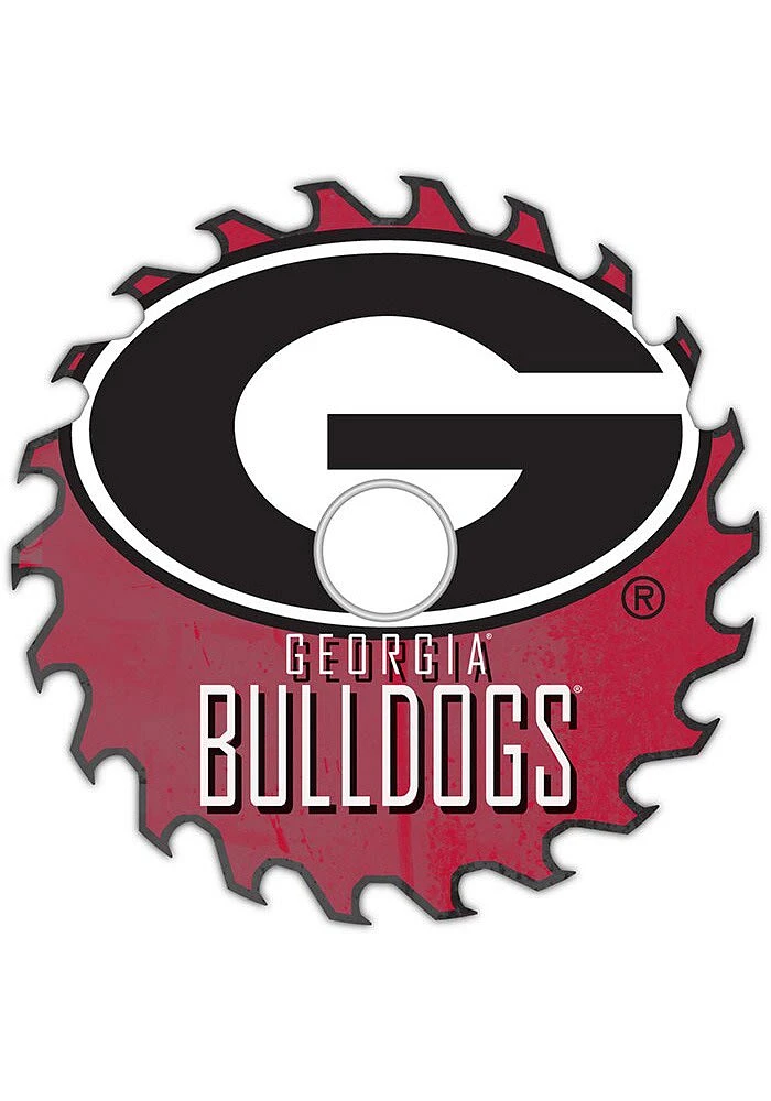 Georgia Bulldogs Rust Circular Saw Sign - Red