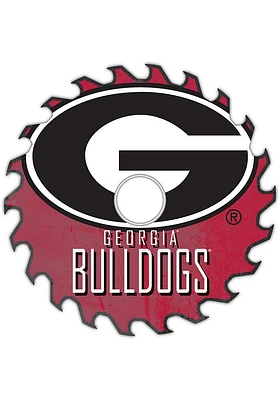 Georgia Bulldogs Rust Circular Saw Sign - Red