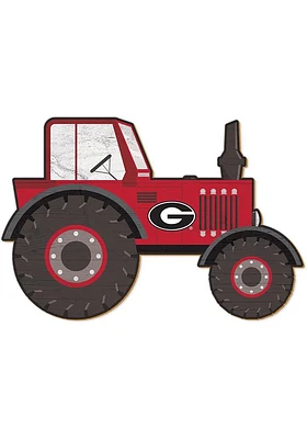 Georgia Bulldogs Tractor Cutout Sign - Red