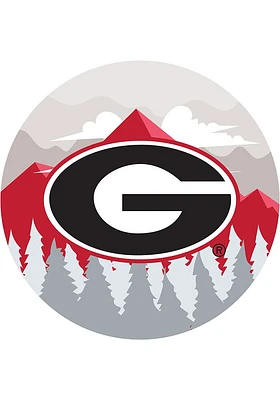 Georgia Bulldogs Landscape Circle Sign - Red