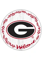 Georgia Bulldogs Welcome Circle Sign - Red