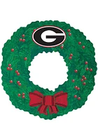 Georgia Bulldogs Team Wreath 16 Inch Sign - Red