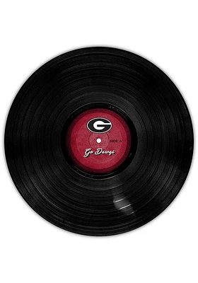 Georgia Bulldogs 12 Inch Vinyl Circle Sign - Red