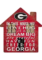 Georgia Bulldogs 12 inch House Sign - Red