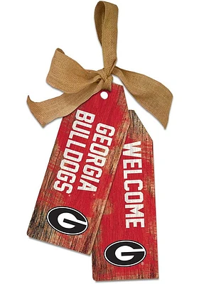 Georgia Bulldogs Team Tags Sign - Red