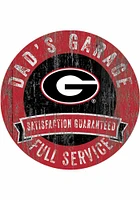 Georgia Bulldogs Dads Garage Sign - Red