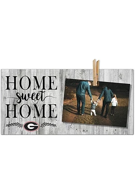 Georgia Bulldogs Home Sweet Home Clothespin Picture Frame - Red