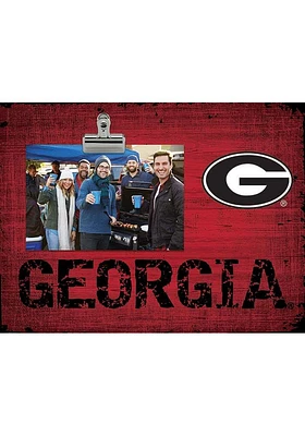 Georgia Bulldogs Team Clip Picture Frame - Red