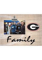 Georgia Bulldogs Family Burlap Clip Picture Frame - Red