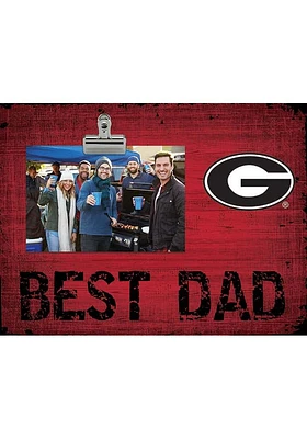 Georgia Bulldogs Best Dad Clip Picture Frame - Red