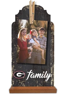 Georgia Bulldogs Family Clothespin Sign - Red