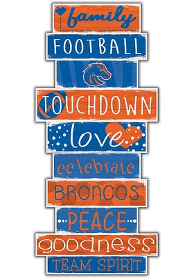 Boise State Broncos Celebrations Stack 24 Inch Sign - Orange