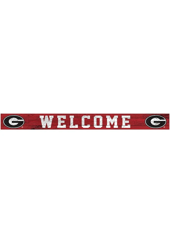 Georgia Bulldogs Welcome Strip Sign - Red