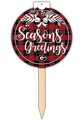 Georgia Bulldogs Seasons Greetings Sign - Red