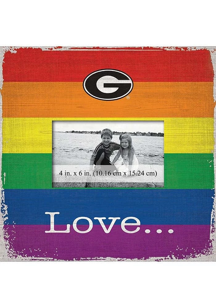 Georgia Bulldogs Love Pride Picture Frame - Red