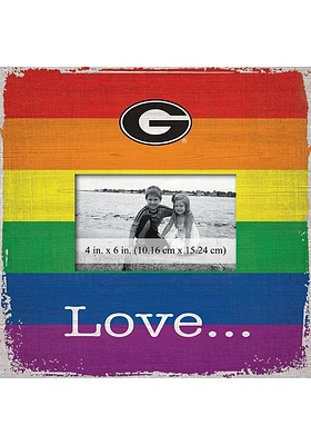 Georgia Bulldogs Love Pride Picture Frame - Red